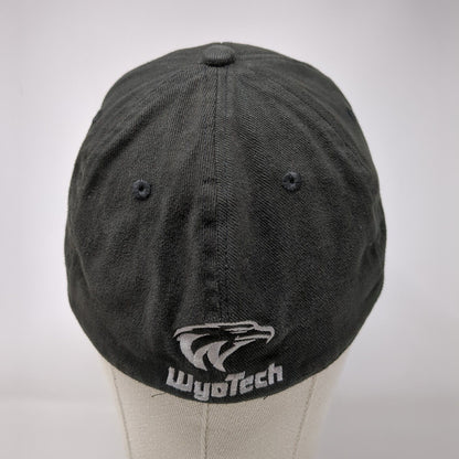 WyoTech Fitted Hat Black M/L Embroidered Solid Proflex By Outdoor Cap