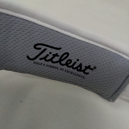 Titleist Men's Strapback Sun Visor Hat White Embroidered Logo Polyester Blend