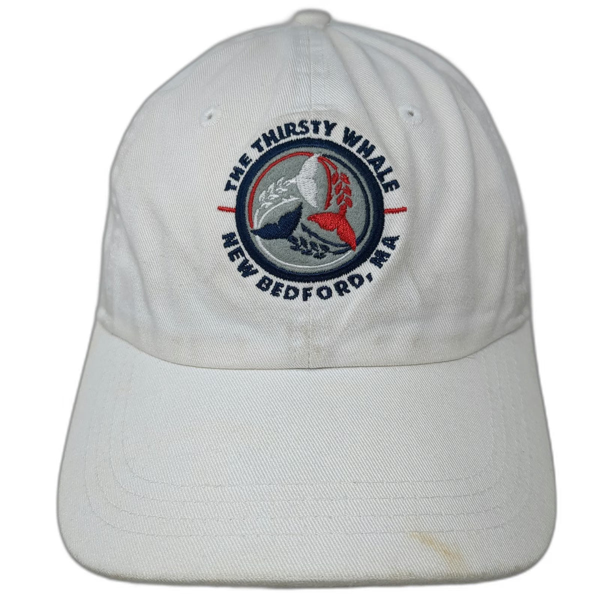 Ahead Baseball Cap White One Size The Thirsty Whale New Bedford MA Slideback Hat