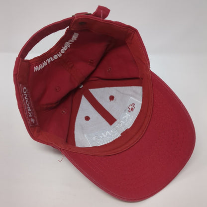 Swiss Krono Group Slideback Hat Red One Size Adjustable Embroidered