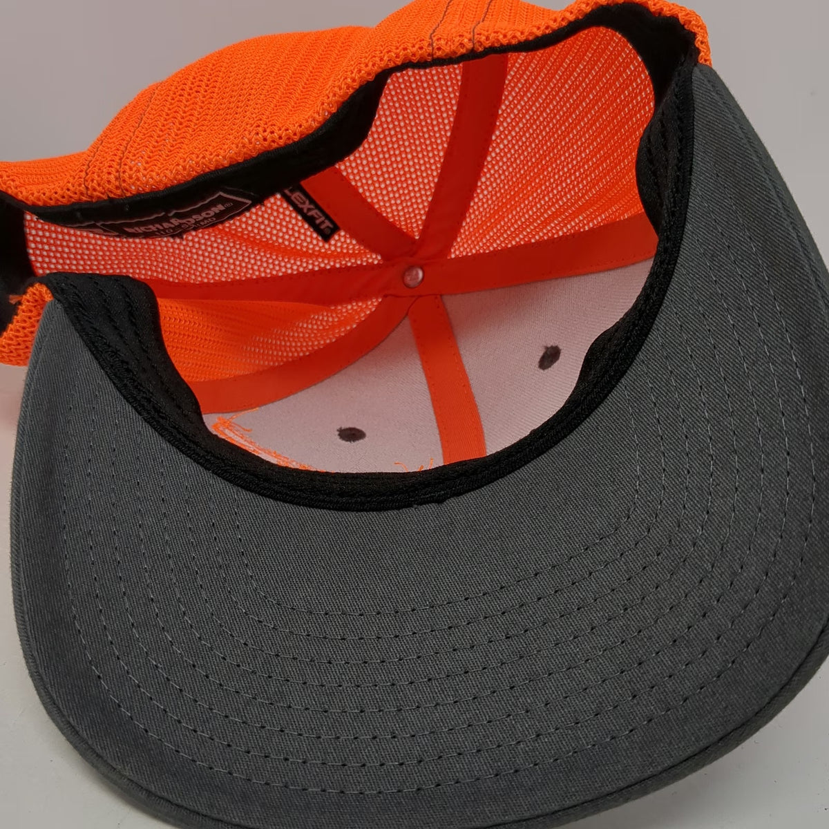 Richardson Baseball Cap Black Orange M IFS Drilling Piling Shoring Mesh Hat