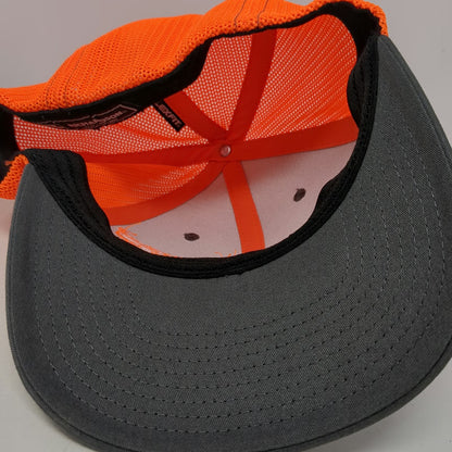 Richardson Baseball Cap Black Orange M IFS Drilling Piling Shoring Mesh Hat