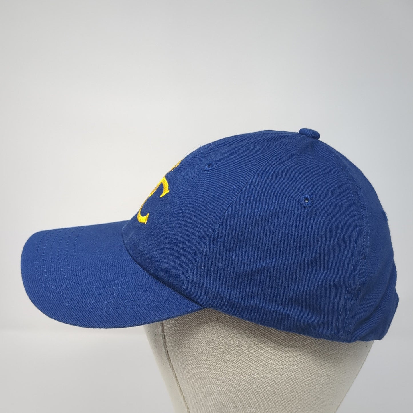 STC Slideback Baseball Cap Blue Small Fit Adjustable Embroidered 6 Panel Cotton