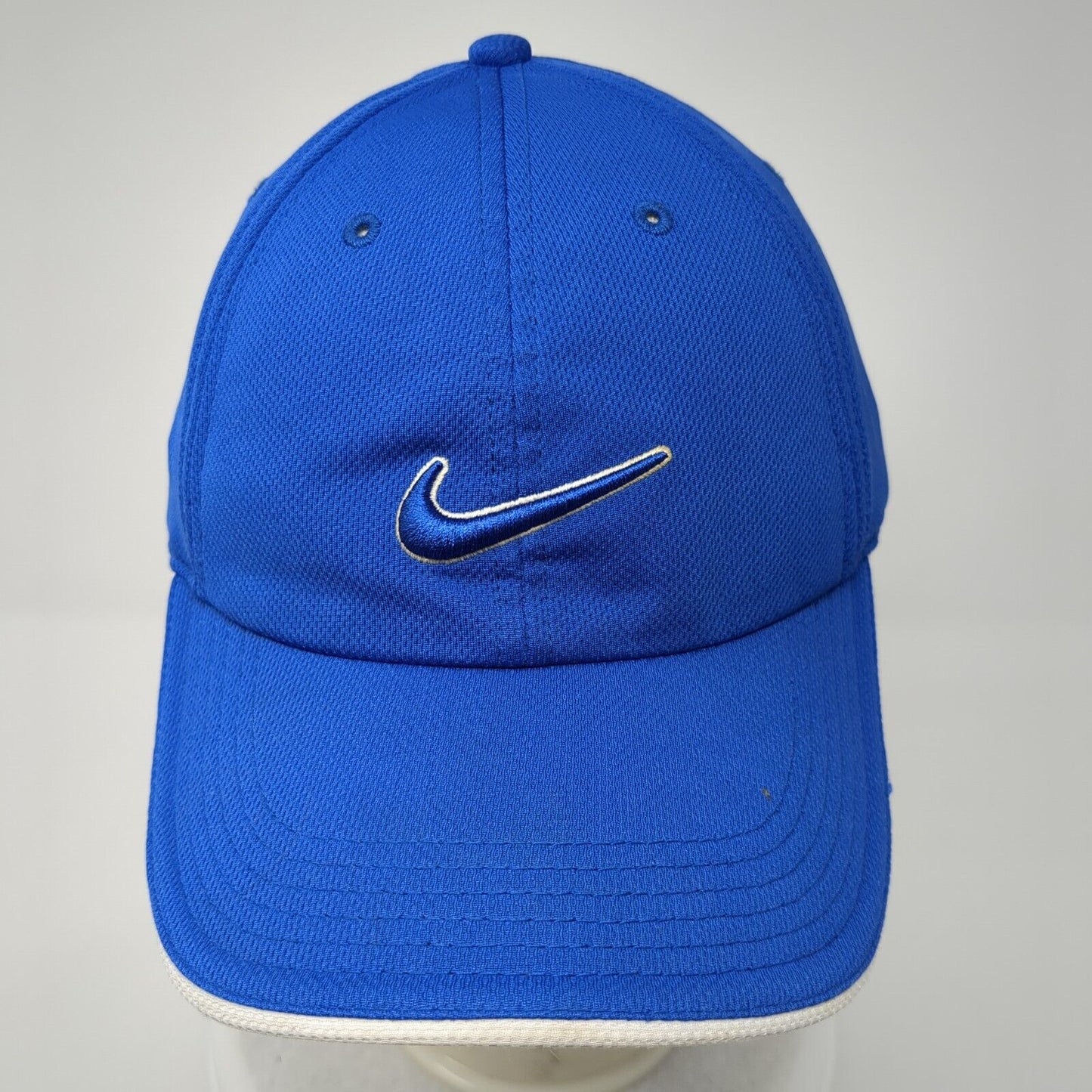 Nike Strapback Golf Hat Blue One Size Adjustable Embroidered 6 Panel Polyester