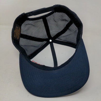 Yupoong Men's Snapback Mesh Back Hat Blue RTI Riverside Transport Embroidered