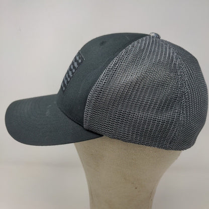 Columbia PFG Men's Fitted Mesh Back Hat Black Size L/XL Embroidered Fish Flag