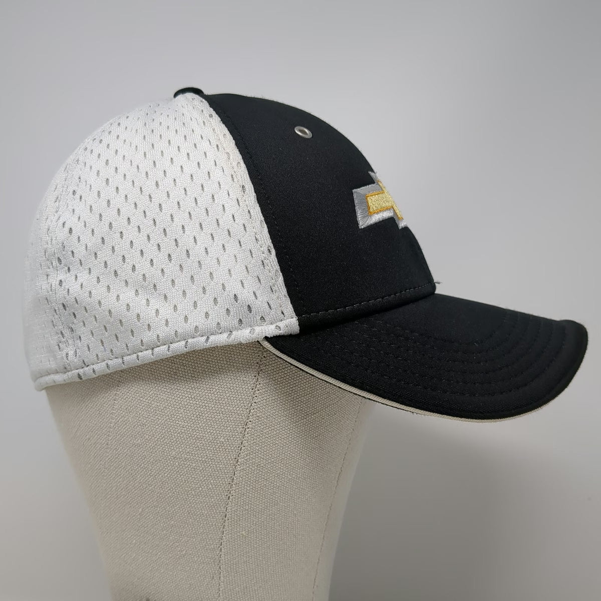 Cruisin Sports Chevrolet Hat Baseball Cap Black One Size Mesh Back Fitted Bowtie