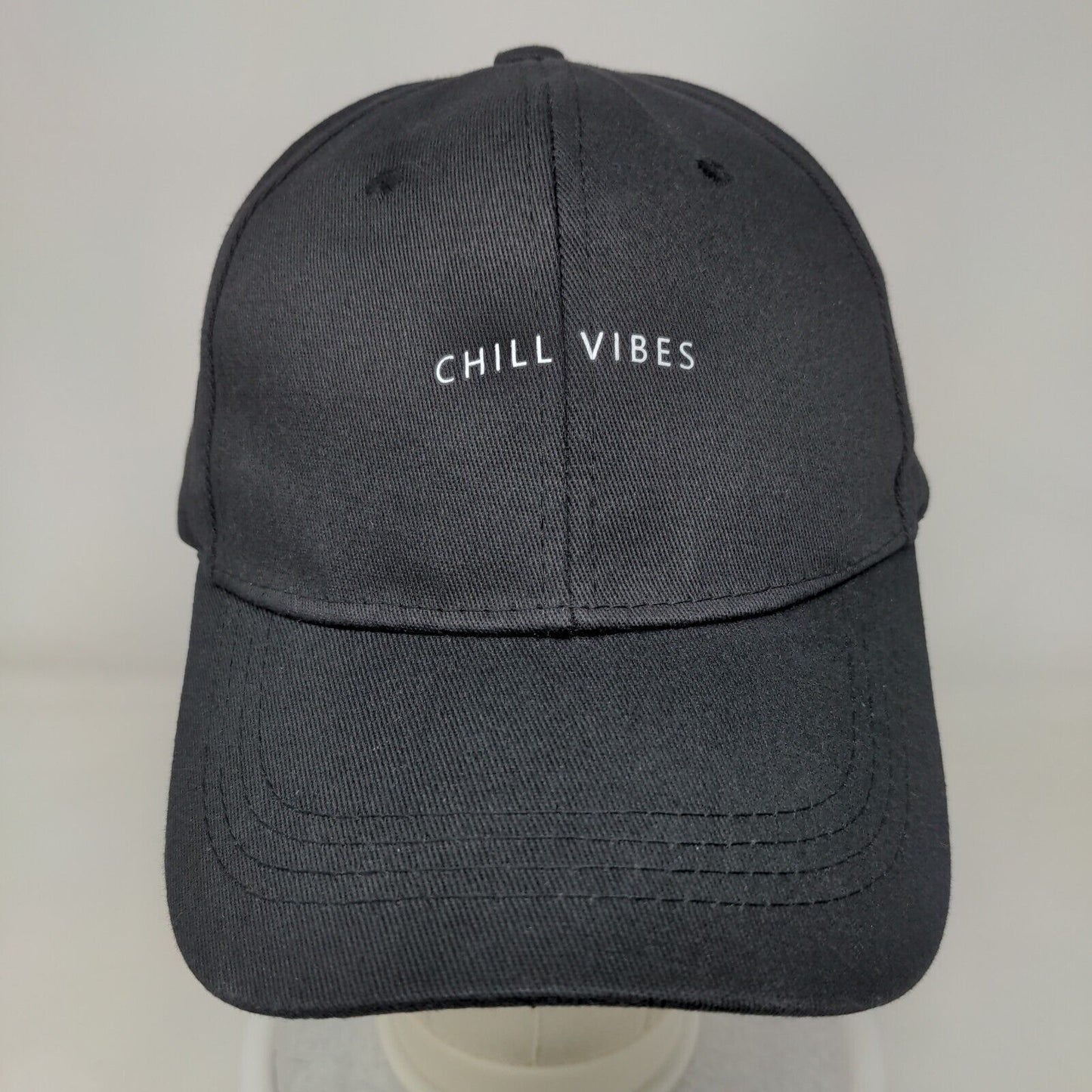 Chill Vibes Slideback Hat Black Size GP-M Adjustable Vented Holes 6 Panel