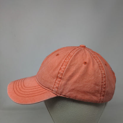 Unbranded Slideback Hat Orange OSFM Adjustable Vented Holes 6 Panel Blank