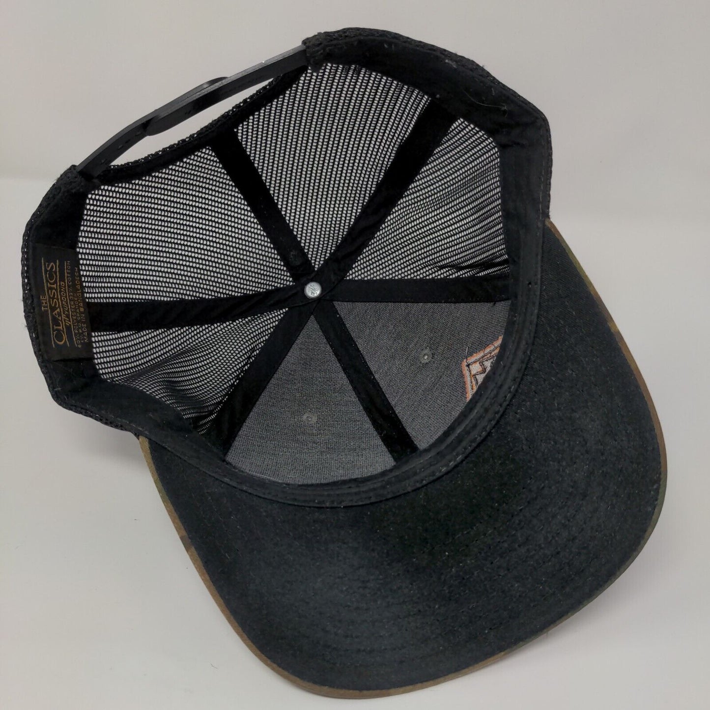 Sky Ranch Snapback Mesh Back Trucker Hat Camo OSFA Embroidered Logo