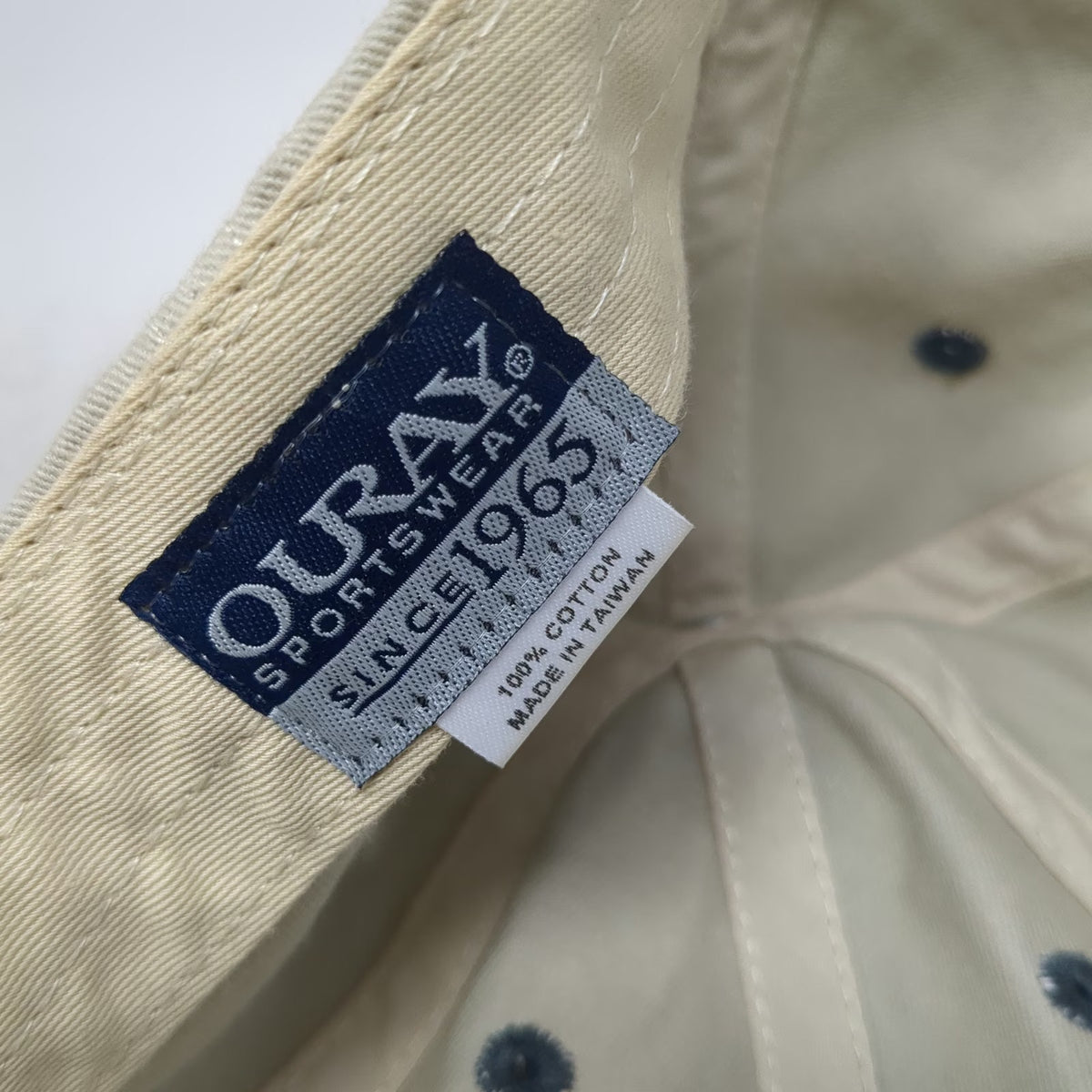 Ouray Hawaii Palm Tree Embroidered Baseball Cap Beige Blue One Size Hat Souvenir