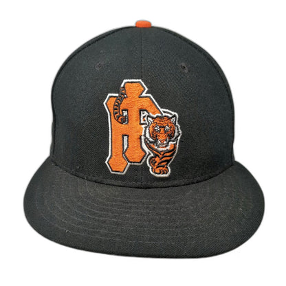 New Era 59Fifty Baseball Cap Black Tiger Mascot Fitted Hat 7 1/4 59FIFTY USA