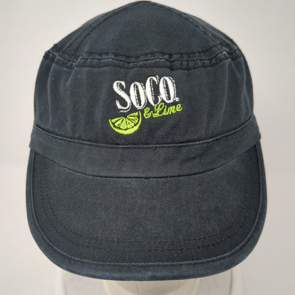 Soco & Lime Strapback Cadet Army Cap Hat Black One Size Adjustable