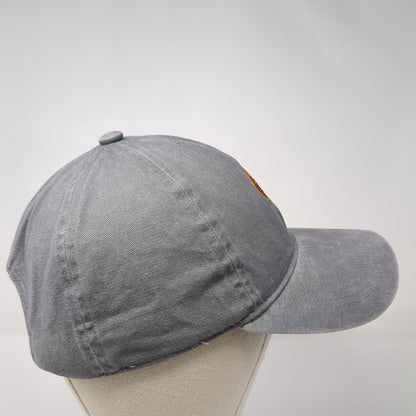 David And Young Slideback Hat Gray One Size Adjustable Embroidered Dog
