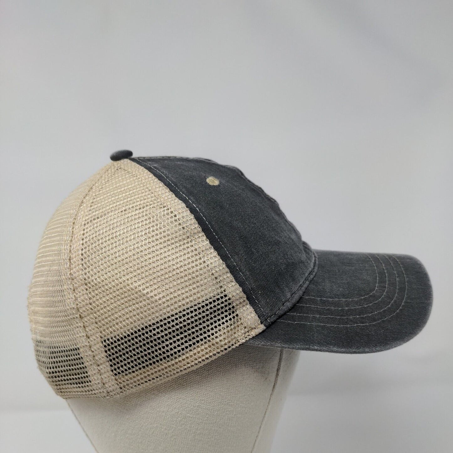 Unbranded Snapback Mesh Back Trucker Hat Gray OSFM Colorblock 6 Panel