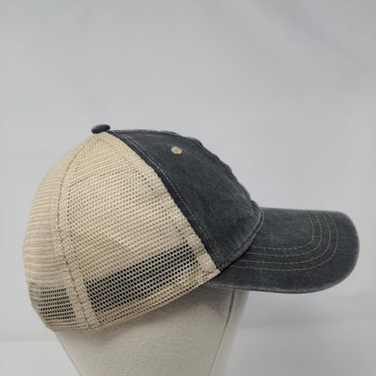 Unbranded Snapback Mesh Back Trucker Hat Gray OSFM Colorblock 6 Panel