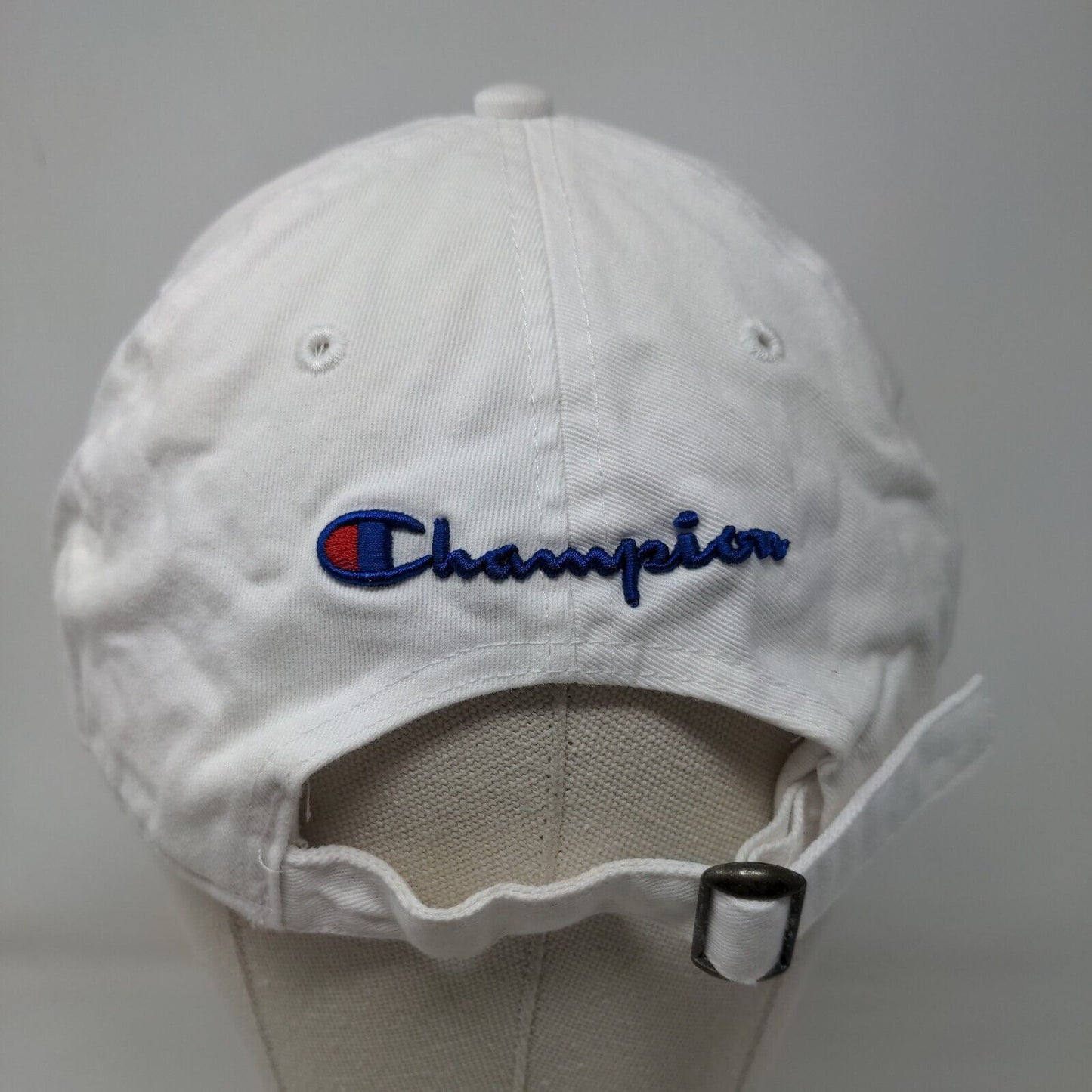 Champion Slideback Hat White OSFA Embroidered C Logo Adjustable