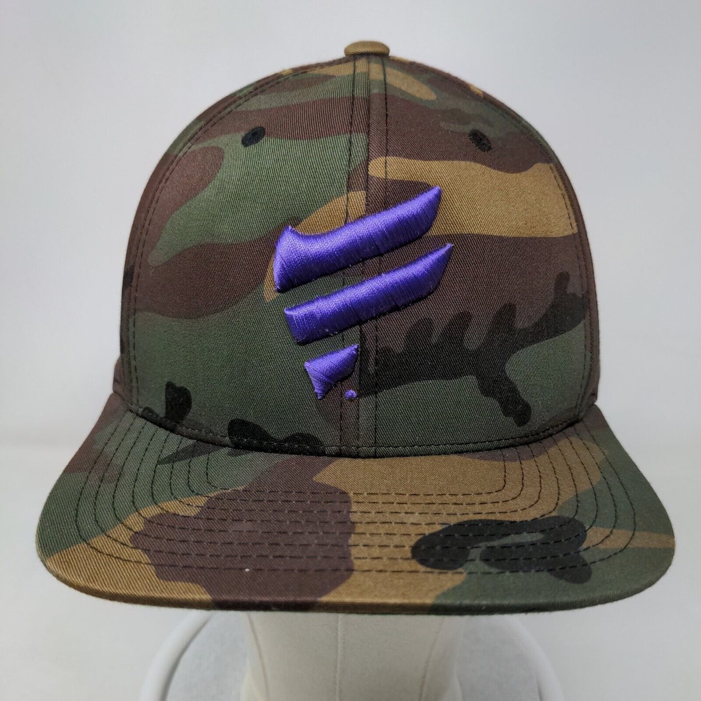 The Classics Yupoong Snapback Hat Camouflage One Size Embroidered Logo