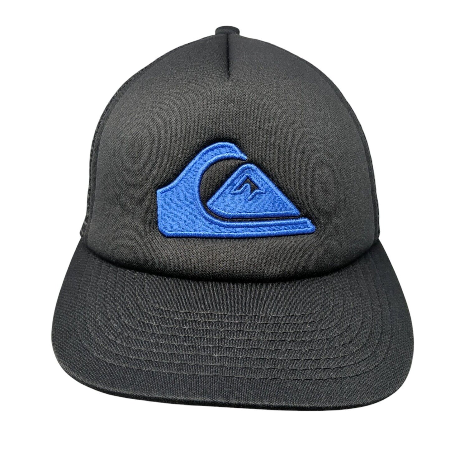 Quiksilver Snapback Mesh Back Trucker Hat Black One Size Adjustable