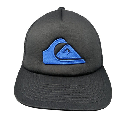 Quiksilver Snapback Mesh Back Trucker Hat Black One Size Adjustable