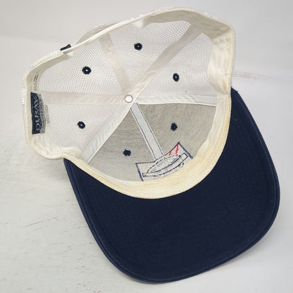 Ouray Trucker Hat Blue One Size Fish Frontier Anglers Montana Snapback Mesh