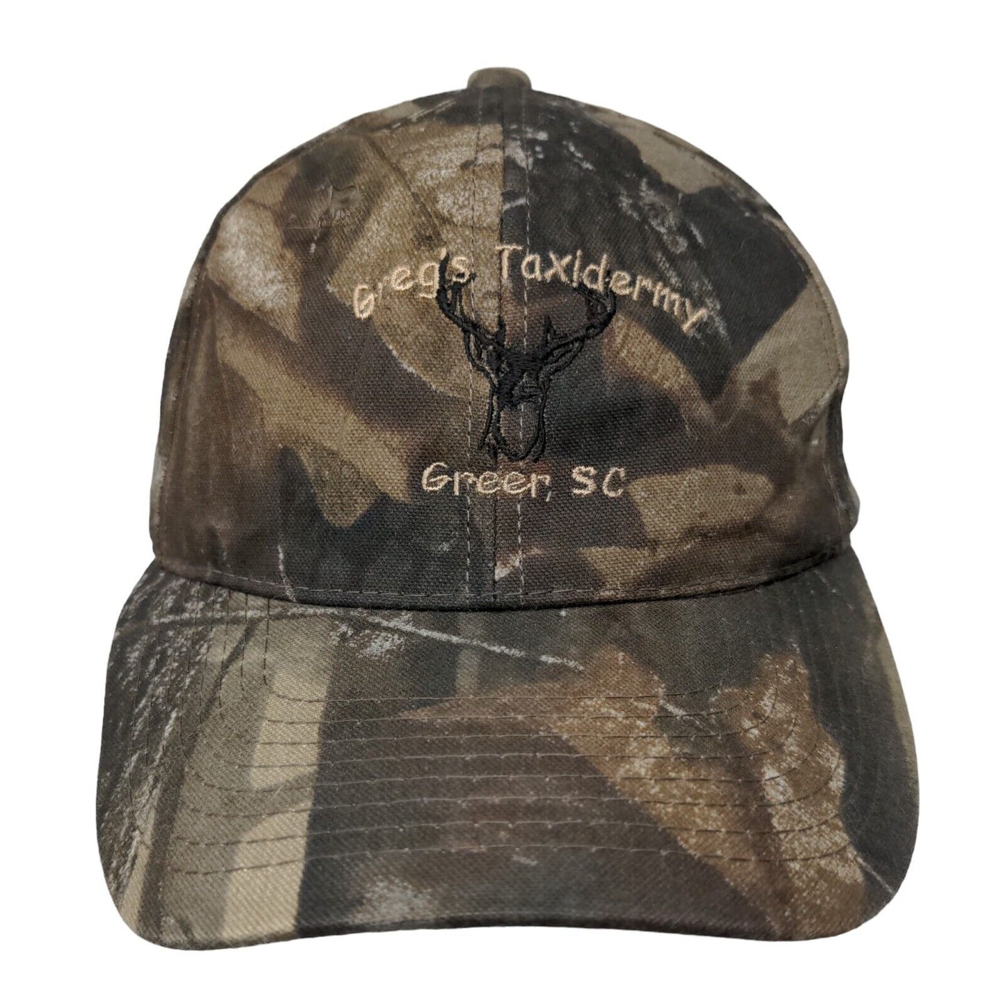 Greg's Taxidermy Strapback Hat Camo One Size Realtree Port Authority