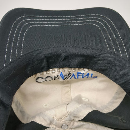 Black Baseball Cap OSFM Adjustable Hat Cor-Avent Incorporated Contrast Stitch