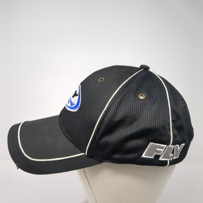 Fly Racing Strapback Hat Black One Size Adjustable Embroidered 6 Panel