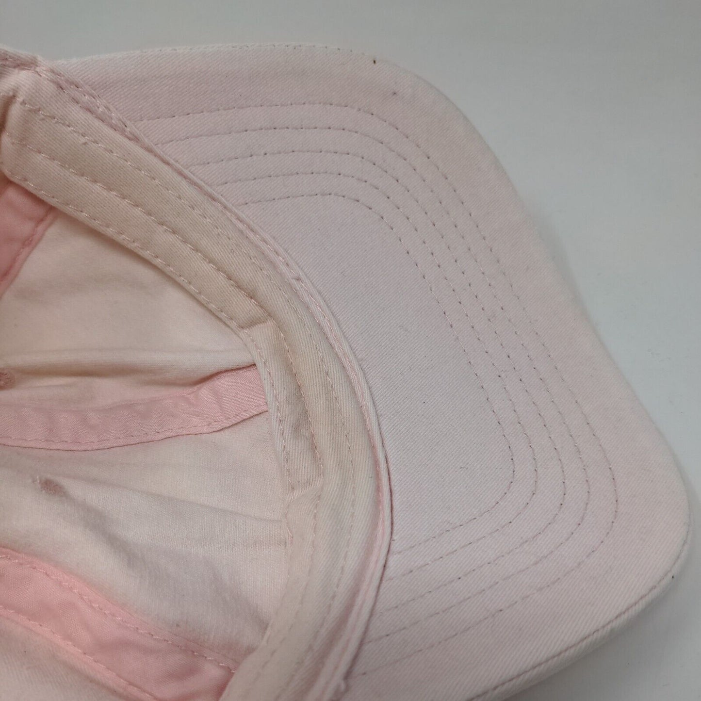 Unbranded Slideback Hat Pink OSFM Adjustable Vented Holes 6 Panel Blank