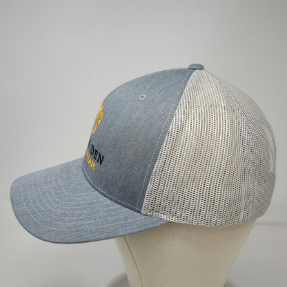 Richardson 112 Trucker Hat Gray OSFM Lions Den Real Estate Logo Snapback Mesh