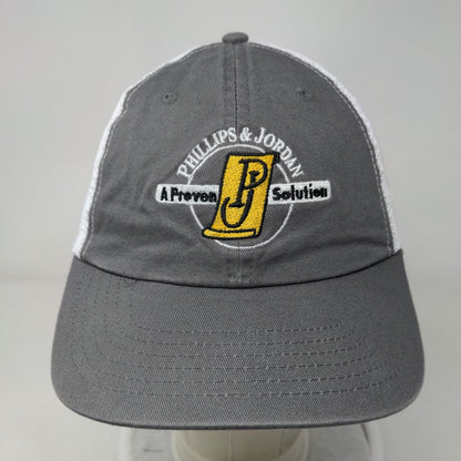 Phillips & Jordan Snapback Mesh Back Trucker Hat Gray One Size Colorblock