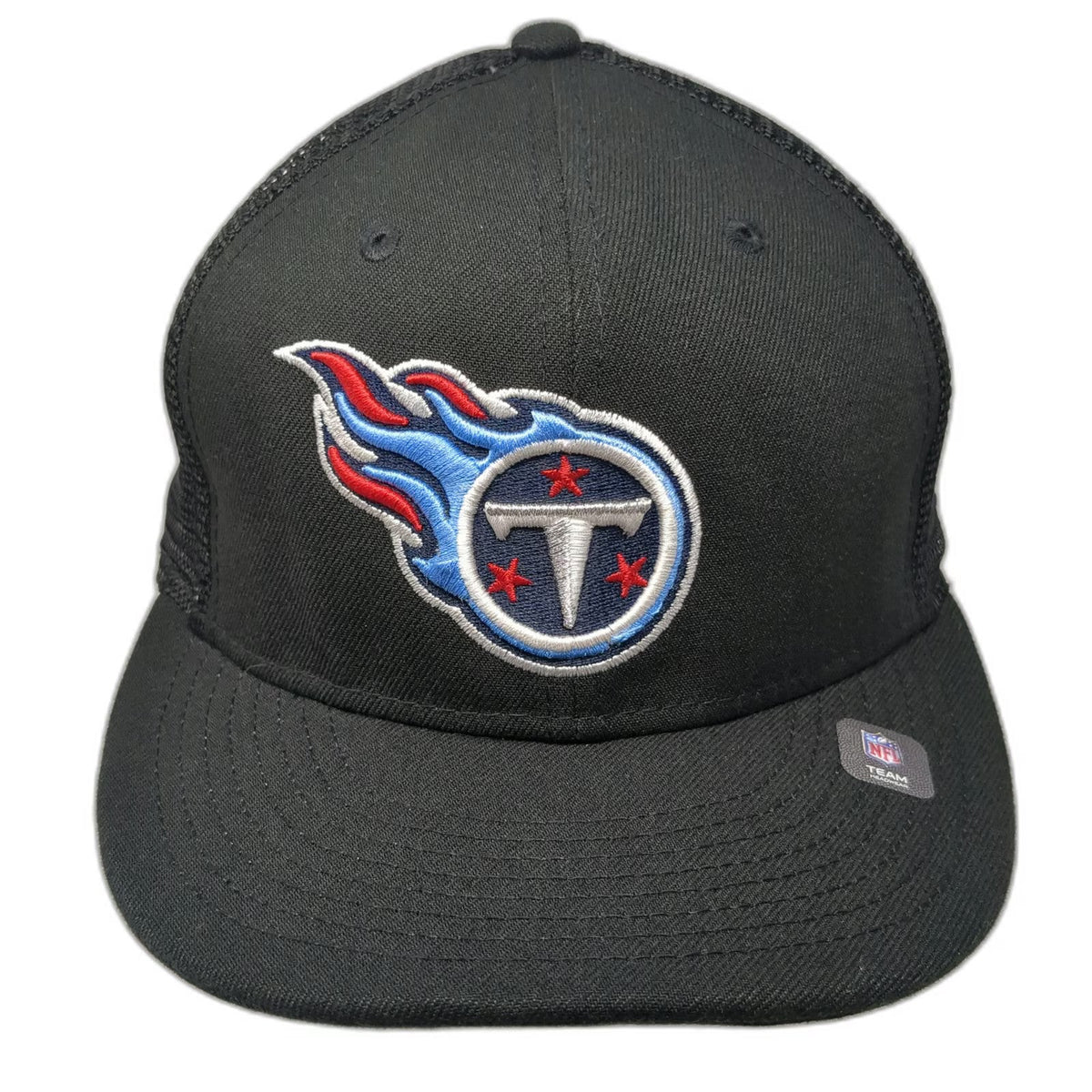 New Era NFL Tennessee Titans Trucker Hat Black OSFM Snapback Flat Brim 9FIFTY