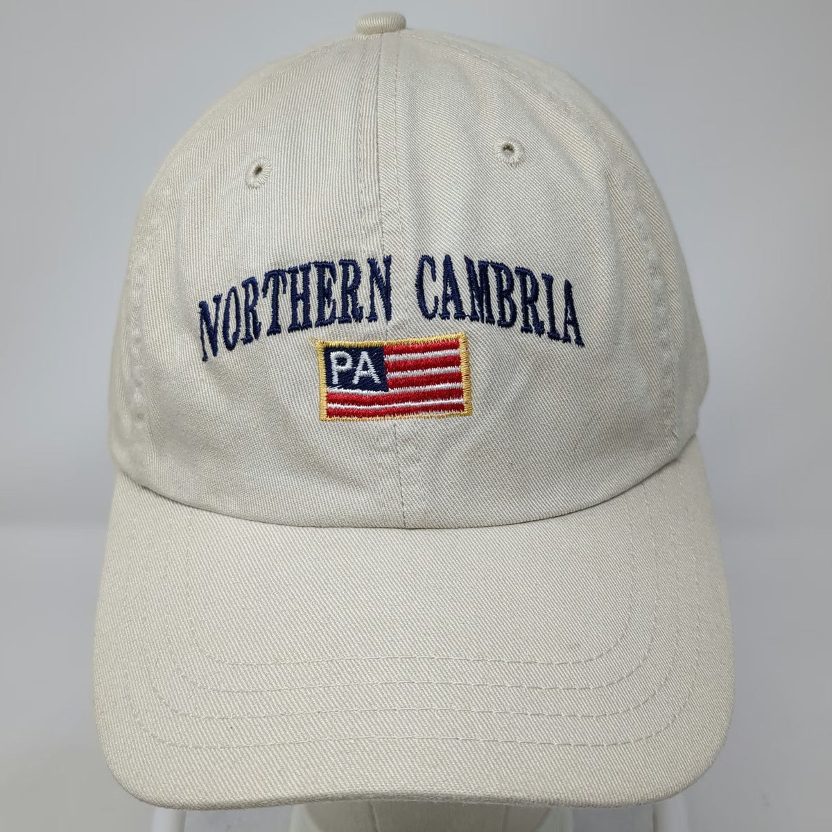 Northern Cambria PA Pennsylvania Baseball Cap Beige One Size Hat Embroidered
