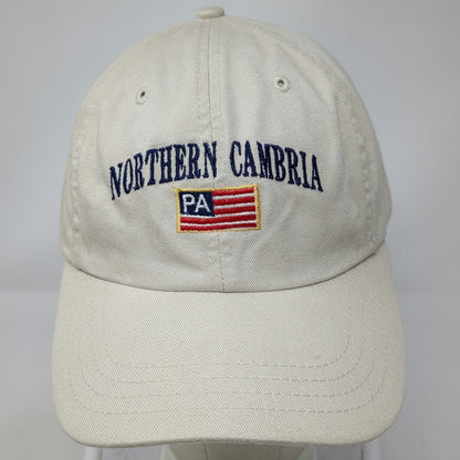 Northern Cambria PA Pennsylvania Baseball Cap Beige One Size Hat Embroidered