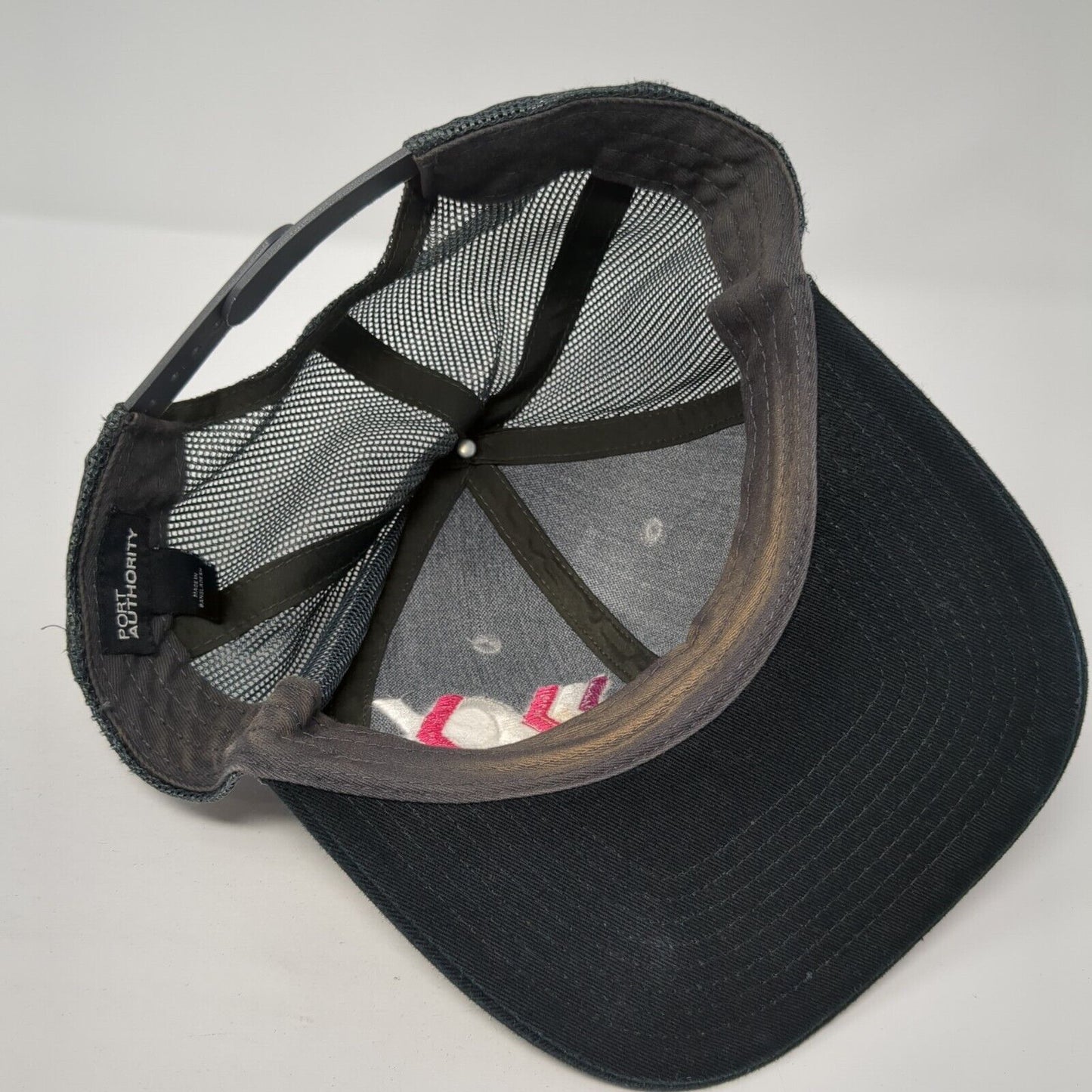 T-Meridian Snapback Mesh Back Trucker Hat Gray One Size Port Authority