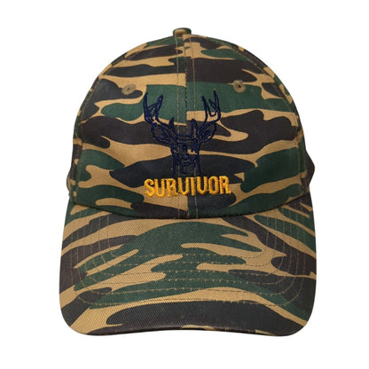 Survivor Strapback Hat Camouflage One Size Adjustable Embroidered 6 Panel