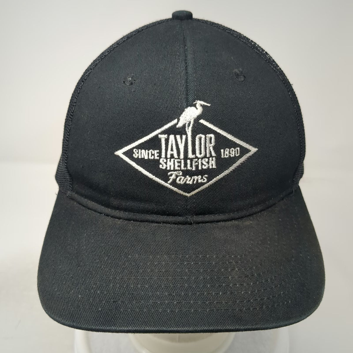 Port Authority Trucker Hat Black One Size Taylor Shellfish Farms Heron Mesh