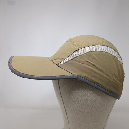 Unbranded Strapback 5 Panel Cap Tan One Size Adjustable Breathable Mesh Blank