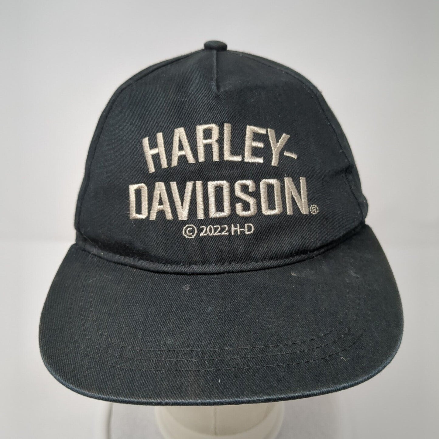 Harley-Davidson Snapback Hat Black Size 4-14 Adjustable Embroidered Cotton