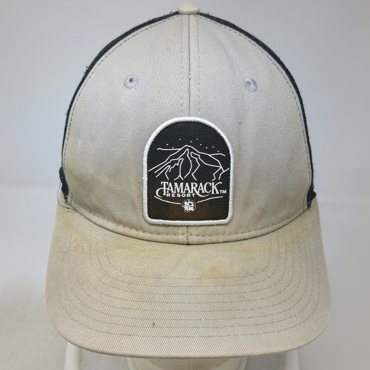 Pukka Tamarack Resort Mountain Patch Trucker Hat Gray Black One Size Snapback