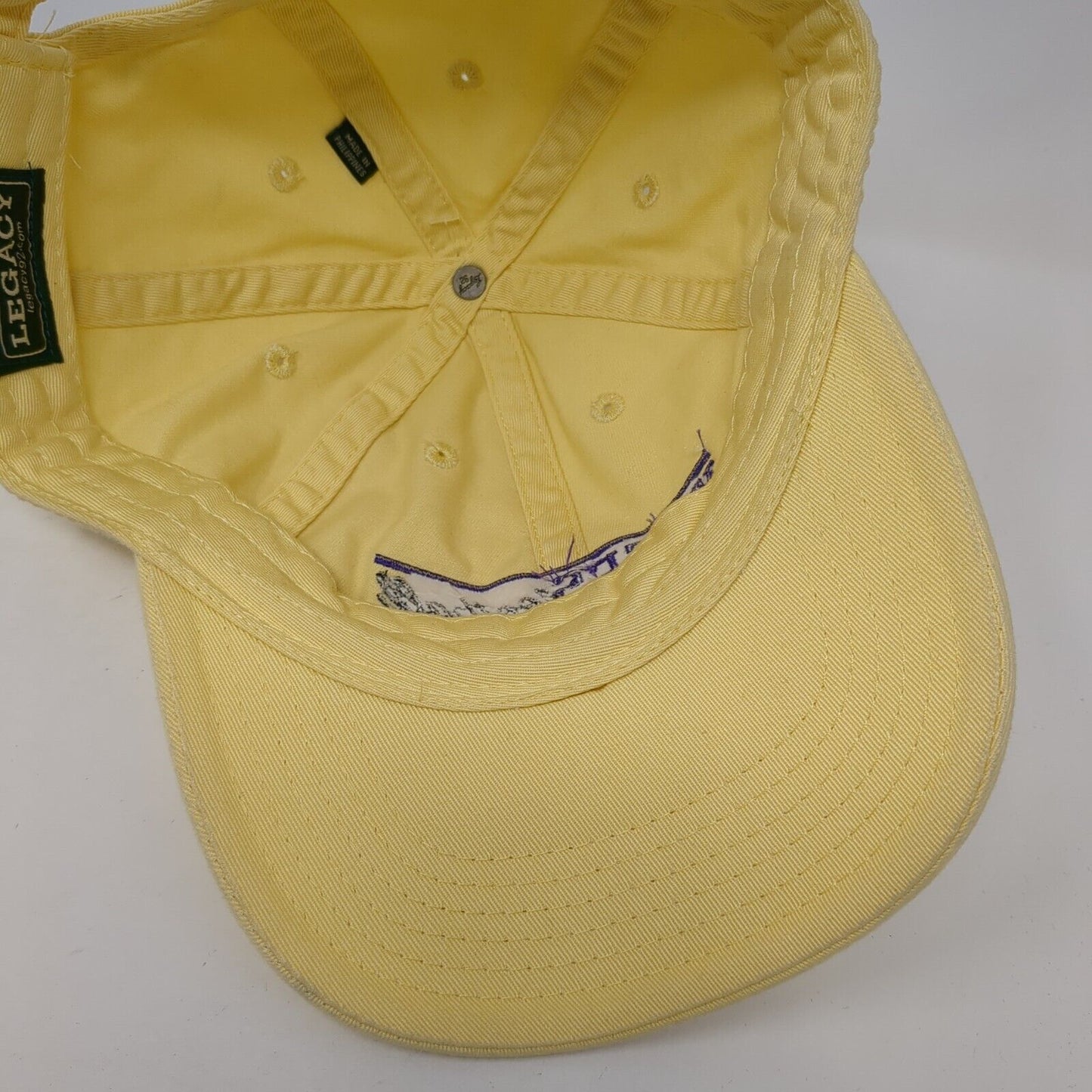 Yotes Football Slideback Hat Yellow One Size Adjustable Solid Legacy