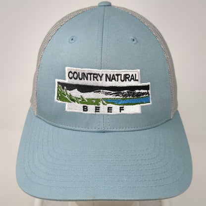 Richardson Trucker Hat Blue S Country Natural Beef Mesh Snapback Patch