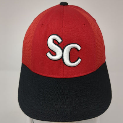 SC Fitted Hat Red S-M Flexfit Embroidered Colorblock Richardson Pulse