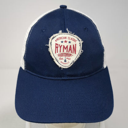 Artisans Trucker Hat Blue White One Size Ryman Auditorium Nashville Mesh Patch