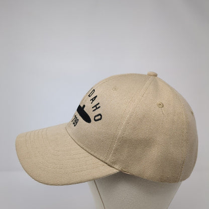USS Idaho SSN 799 Strapback Hat Tan One Size Adjustable Embroidered 6 Panel