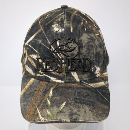 Red Head Baseball Cap Multicolor One Size Adjustable Embroidered Camouflage