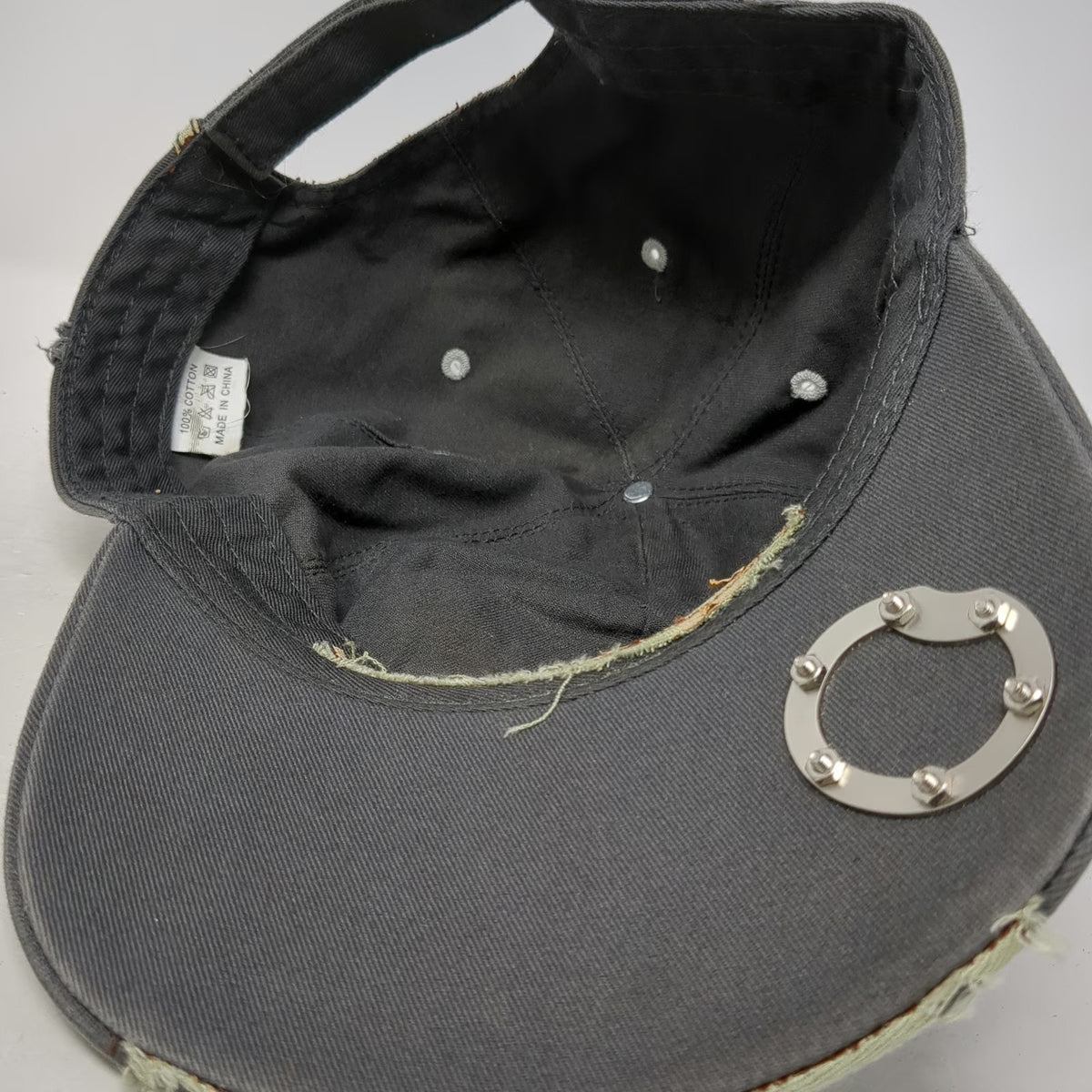 Gray One Size Baseball Cap Hat Washington Frayed Seams Mountain Bottle Opener