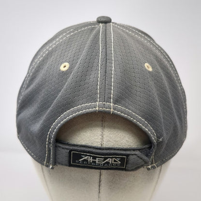Ahead Gray Baseball Cap One Size Bombardier Challenger Logo Strapback Hat Mesh