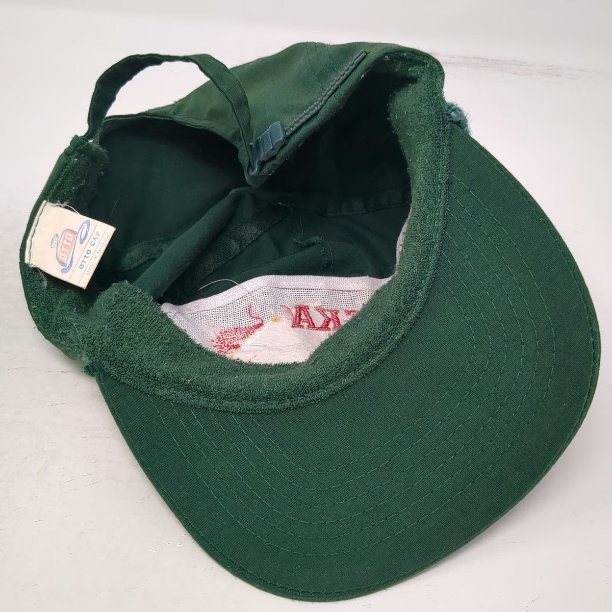 Otto Cap 5 Panel Green One Size Alaska Sportsman's Paradise Fishing Rope Hat