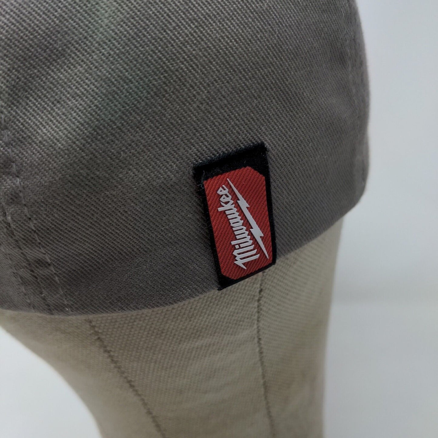 Flexfit Men's Fitted Hat Gray Size S/M Graphic Milwaukee Tools Logo